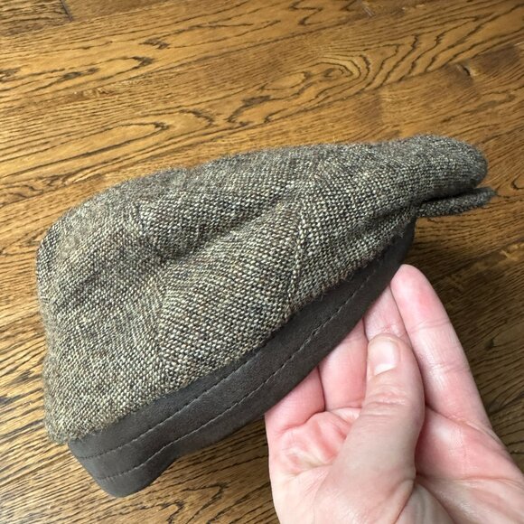 Carl Gross Flat Cap 100% Virgin Wool Made in Germany Newsboy Tweed Golf Preppy - Picture 10 of 11